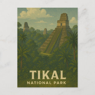 Carte Postale Parc national de Tikal Voyage Vintage