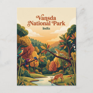 Carte Postale Parc national de Vansda Inde