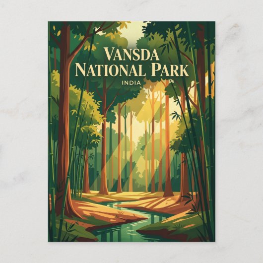 Carte Postale Parc national de Vansda Inde (Devant)