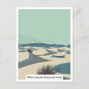 Carte Postale Parc national de White Sands, Nouveau-Mexique État