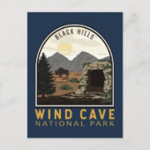 Carte Postale Parc national de Wind Cave Black Hills Emblem Vint (Devant)