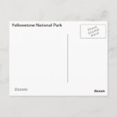 Carte Postale Parc national de Yellowstone (Dos)