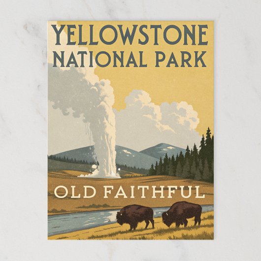 Carte Postale Parc national de Yellowstone
