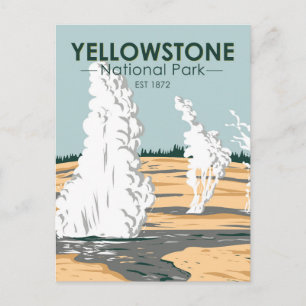 Carte Postale Parc national de Yellowstone Bassin des geysers de