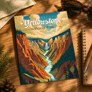 Carte Postale Parc national de Yellowstone Grand Canyon Art rétr