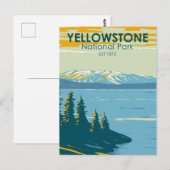 Carte Postale Parc national de Yellowstone Lac Yellowstone Vinta (Devant / Derrière)