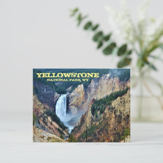 Carte Postale Parc national de Yellowstone, Lower Falls (Debout devant)