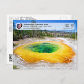 Carte Postale Parc national de Yellowstone - Morning Glory Pool (Devant / Derrière)