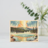 Carte Postale Parc national de Yellowstone Vintage (Debout devant)