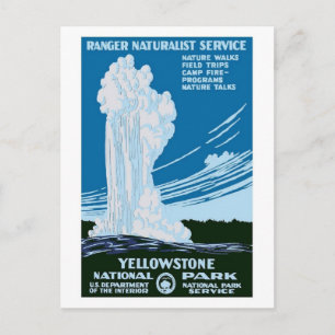 Carte Postale Parc national de Yellowstone Vintage