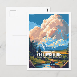 Carte Postale Parc national de Yellowstone Wyoming et Montana