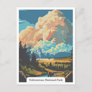 Carte Postale Parc national de Yellowstone, Wyoming États-Unis