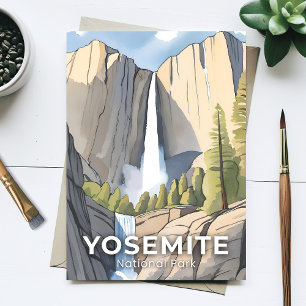Carte Postale Parc national de Yosemite   Aquarelle Voyage