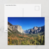 Carte Postale Parc national de Yosemite, Californie (Devant / Derrière)