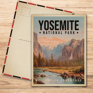 Carte Postale Parc national de Yosemite Californie Vintage