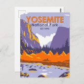 Carte Postale Parc national de Yosemite El Capitan en automne (Devant / Derrière)