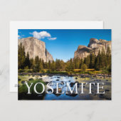 Carte Postale Parc national de Yosemite | Joyeux Anniversaire (Devant / Derrière)