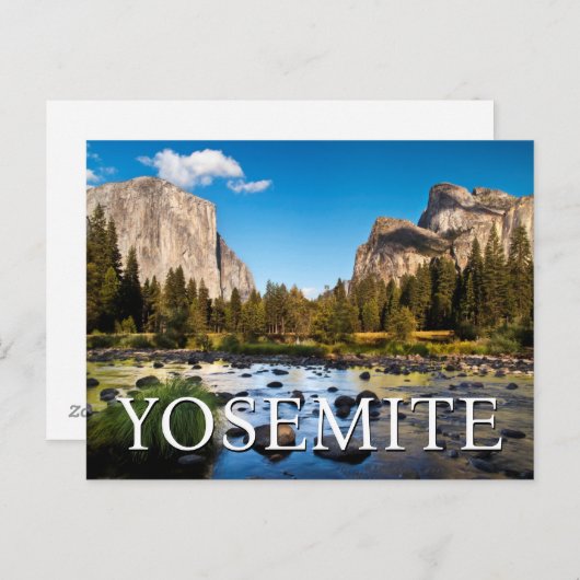 Carte Postale Parc national de Yosemite | Joyeux Anniversaire (Devant / Derrière)