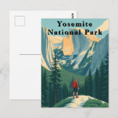 Carte Postale Parc national de Yosemite USA Hiker (Devant / Derrière)