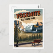 Carte Postale Parc national de Yosemite vintage (Devant / Derrière)