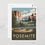 Carte Postale Parc national de Yosemite vintage (Devant / Derrière)