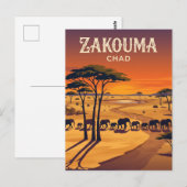 Carte Postale Parc national de Zakouma Tchad (Devant / Derrière)