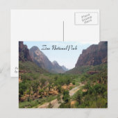 Carte Postale Parc national de Zion (Devant / Derrière)