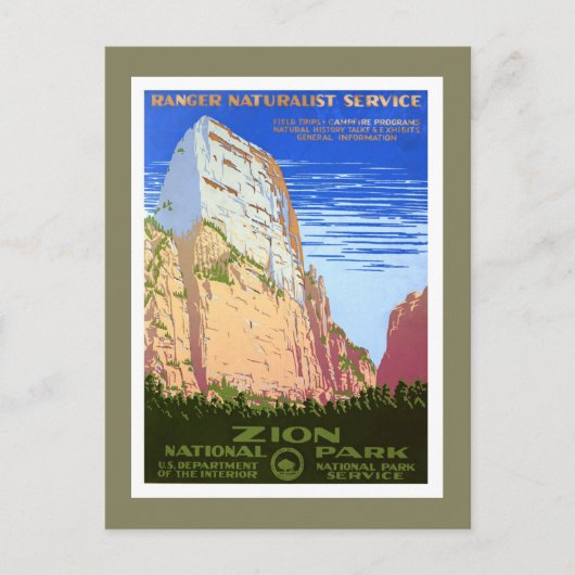 Carte Postale Parc national de Zion (Devant)