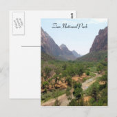 Carte Postale Parc national de Zion (Devant / Derrière)