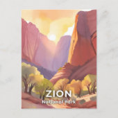 Carte Postale Parc national de Zion | Aquarelle de voyage (Devant)
