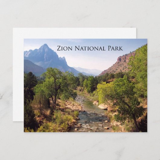 Carte postale: Parc national de Zion, Utah (Devant / Derrière)