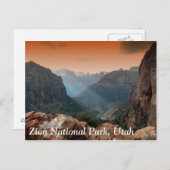 Carte Postale Parc national de Zion, Utah (Devant / Derrière)