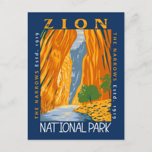 Carte Postale Parc National De Zion Utah Les Étroits Distangés