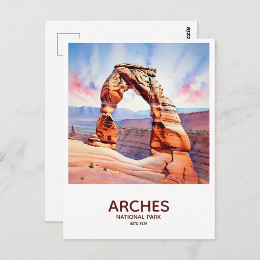 Carte Postale Parc national des Arches - Arche délicate (Devant / Derrière)