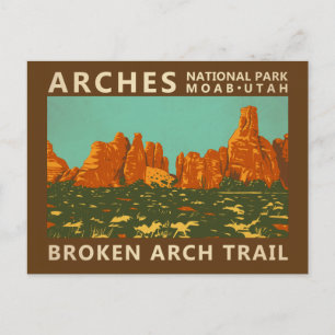 Carte Postale Parc national des Arches Utah Broken Arch Trail Re