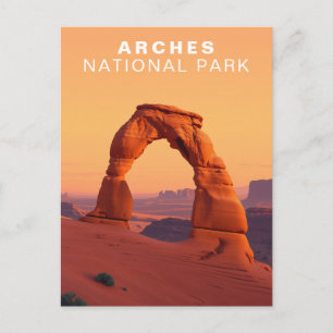Carte Postale Parc national des Arches Utah Voyage Art Rétro