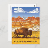 Carte Postale Parc national des Badlands (Devant / Derrière)