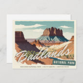 Carte Postale Parc national des Badlands (Devant / Derrière)