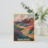 Carte Postale Parc national des Badlands - Paysage accidenté de (Debout devant)