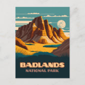 Carte Postale Parc national des Badlands Rétro (Devant)