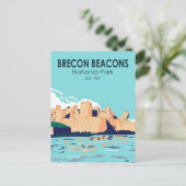 Carte Postale Parc national des Brecon Beacons Château de Caerph (Debout devant)