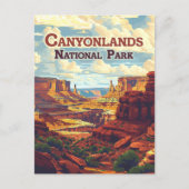 Carte Postale Parc national des Canyonlands Utah Moab Retro (Devant)