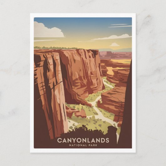 Carte Postale Parc national des Canyonlands Vintage (Devant)