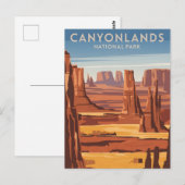 Carte Postale Parc national des Canyonlands Vintage (Devant / Derrière)