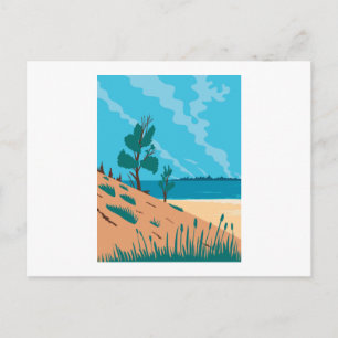 Carte Postale Parc national des dunes de l'Indiana WPA