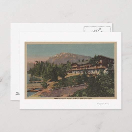 Carte Postale Parc national des Glaciers, MT - Lac McDonald (Devant / Derrière)
