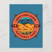 Carte Postale Parc national des grandes dunes de sable Retro Com (Devant)