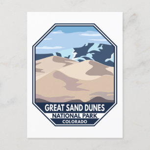Carte Postale Parc national des grandes dunes de sable Rétro min