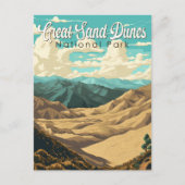Carte Postale Parc national des Great Sand Dunes Illustration Ré (Devant)