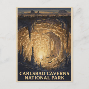 Carte Postale Parc national des grottes de Carlsbad Voyage vinta